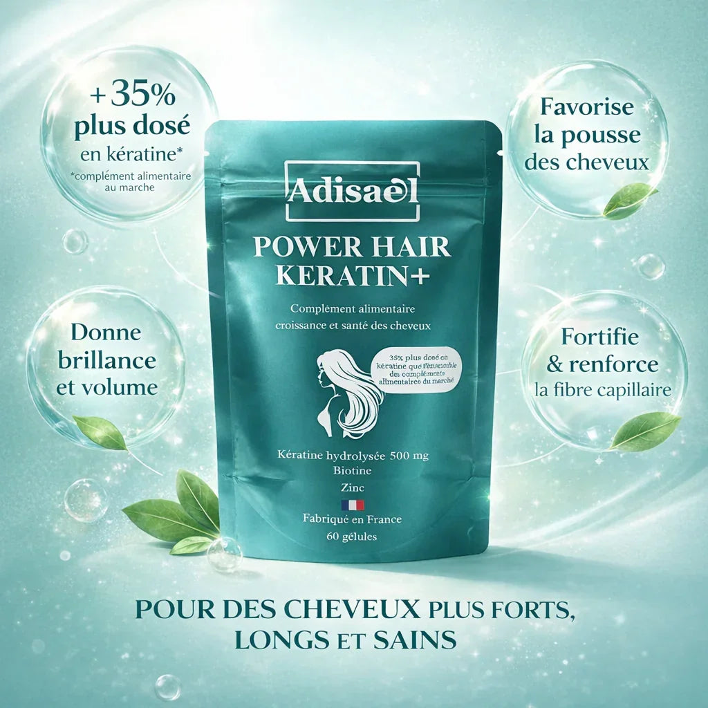 Power Hair Keratin+ : Cure Pousse Cheveux, Force & Brillance